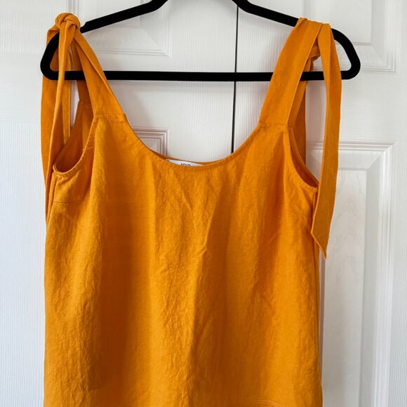 Vibrant Mustard Tank Top with Tie Straps - Picture 5 of 5